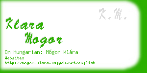 klara mogor business card