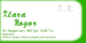 klara mogor business card